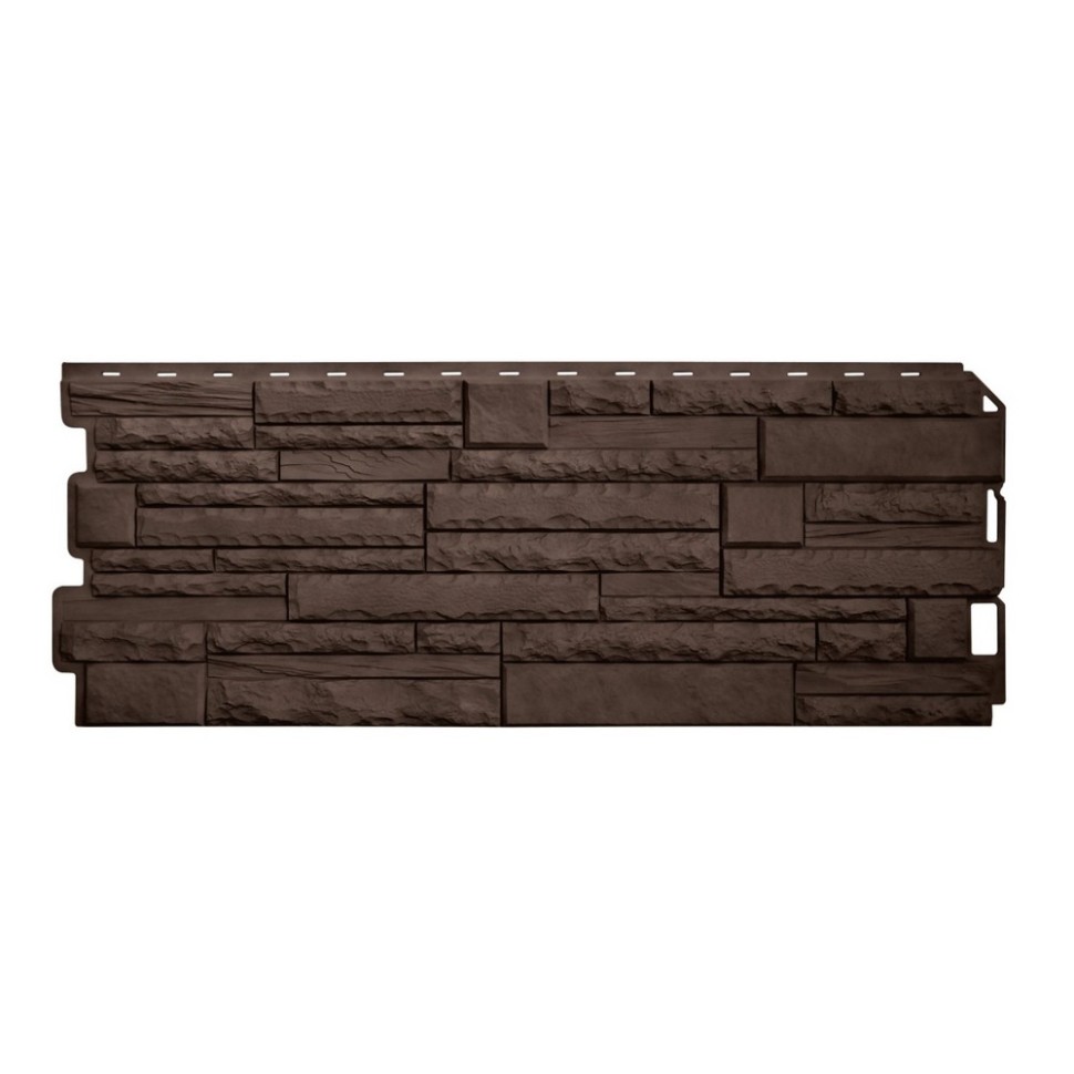 Панель Скалистый Камень ЭКО коричневый (1,16м х 0,45мм) Альта Профиль
